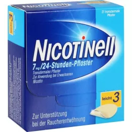 NICOTINELL 7 mg/24-hour plaster 17.5 mg, 21 pcs