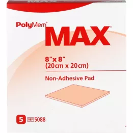 POLYMEM Max wound pad 20x20 cm, 5 pcs