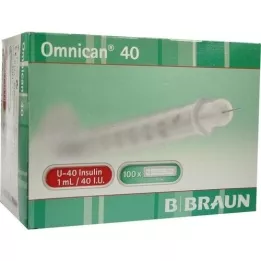 OMNICAN InsulinSpr.1 ml U40 m.Kan.0.30x12 mm single., 100x1 pcs