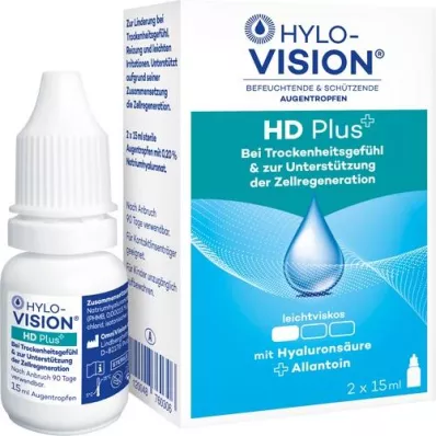 HYLO-VISION HD Plus eye drops, 2x15 ml