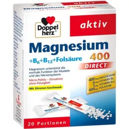 DOPPELHERZ Magnesium+B Vitamins DIRECT Pellets, 20 pcs