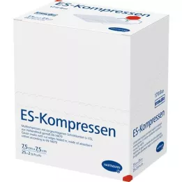 ES-KOMPRESSEN Steril 7.5x7.5 cm 8 times, 25x2 pcs