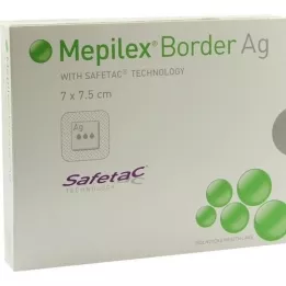 MEPILEX Border AG Schaumverb.7x7.5 cm sterile, 5 pcs