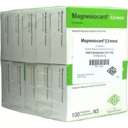 MAGNESIOCARD 2.5 mmol film -coated tablets, 10x100 pcs