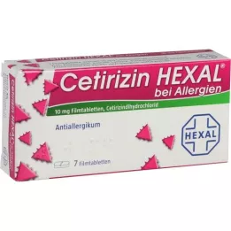 CETIRIZIN HEXAL film -coated tablets at allergies, 7 pcs