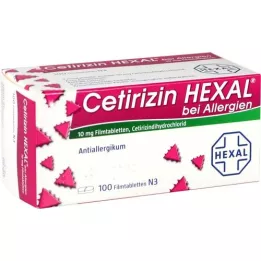 CETIRIZIN HEXAL film -coated tablets at allergies, 100 pcs