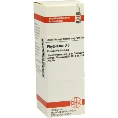 PHYTOLACCA D 6 Dilution, 20 ml