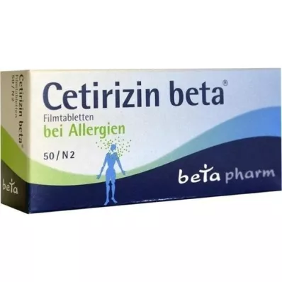 CETIRIZIN beta film -coated tablets, 50 pcs