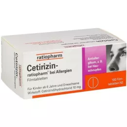 Cetirizin-ratiopharm in allergies 10 mg film-drawn., 100 pcs
