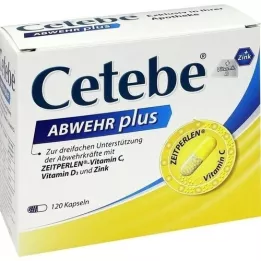 CETEBE ABWEHR Plus vitamin C+vitamin D3+Zink Kaps., 120 pcs