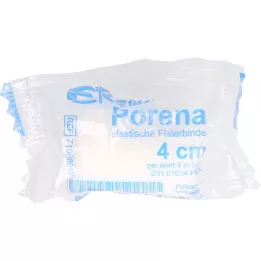 PORENA elastic gauze bandage 4 cm white with cello, 1 pc