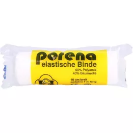 PORENA elastic gauze bandage 10 cm white with cello, 1 pc