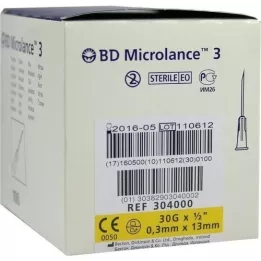 BD MICROLANCE cannula 30 g 1/2 0.29x13 mm, 100 pcs