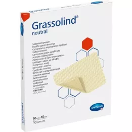 GRASSOLIND ointment compresses 10x10 cm sterile, 10 pcs