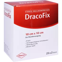 DRACOFIX PEEL Compresses 10x10 cm sterile 8 times, 25x2 pcs