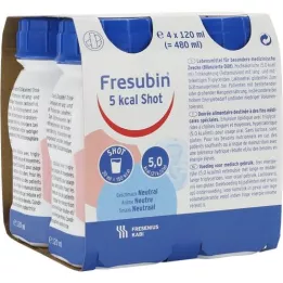 FRESUBIN 5 kcal SHOT Neutral solution, 4x120 ml