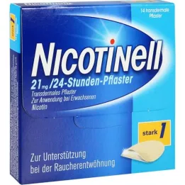NICOTINELL 21 mg/24-hour plaster 52.5 mg, 14 pcs