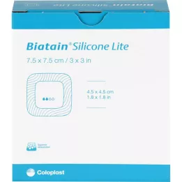 BIATAIN Silicone Lite foam dressing 7.5x7.5 cm, 10 pcs