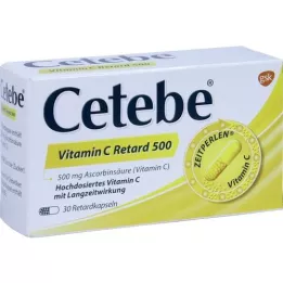 CETEBE Vitamin C Retard capsules 500 mg, 30 pcs