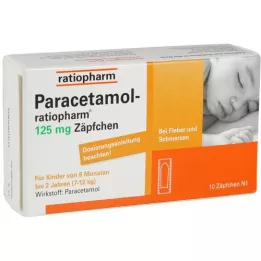 PARACETAMOL-ratiopharm 125 mg suppositories, 10 pcs