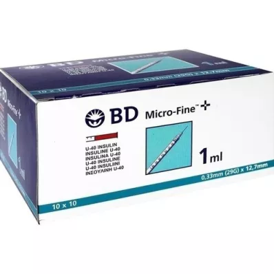 BD MICRO-FINE+ InsulinSpr.1 ml U40 12.7 mm, 100x1 ml