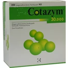 COTAZYM 30,000 pellets gastric -resistant capsules, 200 pcs