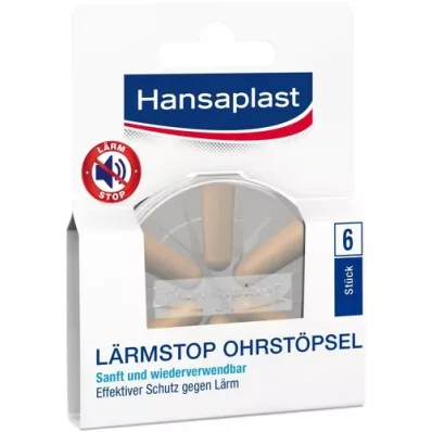 HANSAPLAST Noise stop earplugs, 6 pcs