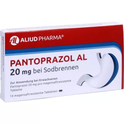 PANTOPRAZOL AL 20 mg at sodbr.magenatsaftres.tabl., 14 pcs
