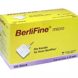 BERLIFINE Micro cannula 0.25x5 mm, 100 pcs