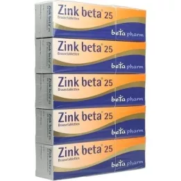 ZINK BETA 25 effervescent tablets, 100 pcs