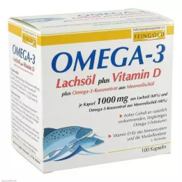 OMEGA-3 LACHSÖL plus Vit.D plus Omega-3 conc.caps., 100 pcs