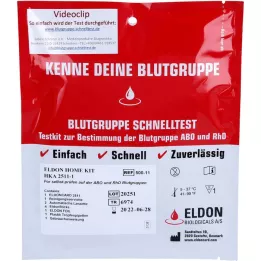 BLUTGRUPPE Schnell test Eldon Home-Kit HKA 2511-1, 1 pcs