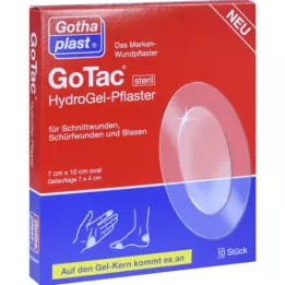 GOTAC Hydrogel plaster 7x10 cm sterile, 10 pcs