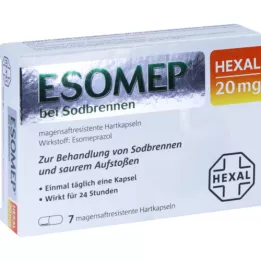 ESOMEP HEXAL for heartburn 20 mg msr. hard capsules, 7 pcs