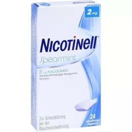 NICOTINELL Chewing Gum Spearmint 2 mg, 24 pcs