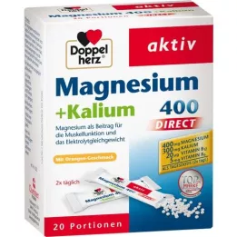 DOPPELHERZ Magnesium+potassium DIRECT Portion bag, 20 pcs