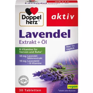 DOPPELHERZ Lavender extract+oil tablets, 30 pcs