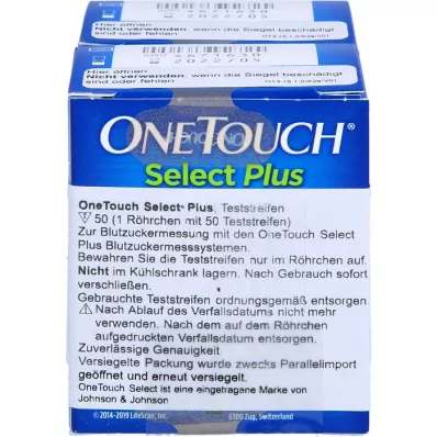 ONE TOUCH Select Plus blood sugar test strips, 100 pcs