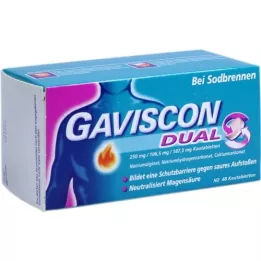 GAVISCON Dual 250mg/106.5 mg/187.5 mg chewing tablets, 48 pcs