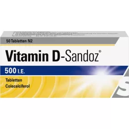 VITAMIN D SANDOZ 500 IU tablets, 50 pcs