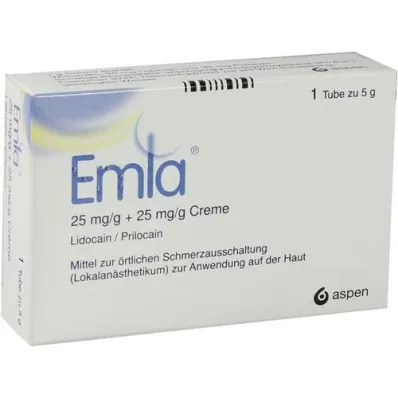 EMLA 25 mg/g + 25 mg/g cream + 2 tegaderm pl., 5 g