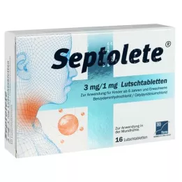 SEPTOLETE 3 mg/1 mg of loop tablets, 16 pcs
