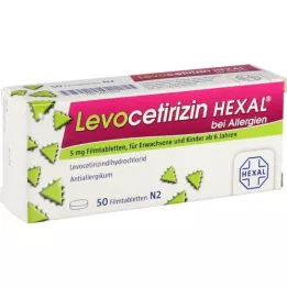 LEVOCETIRIZIN HEXAL In allergies 5 mg film -table, 50 pcs
