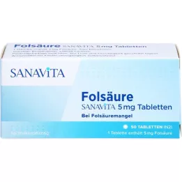 FOLSÄURE SANAVITA 5 mg tablets, 50 pcs