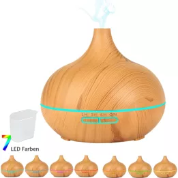AROMA DIFFUSER Wood design with LED, 1 pcs