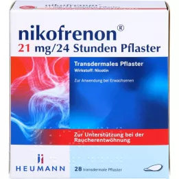 NIKOFRENON 21 mg/24 hours plaster transdermal, 28 pcs