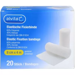 ALVITA elastic fixation bandage 8 cmx4 m, 20 pcs