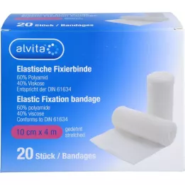 ALVITA elastic fixation bandage 10 cmx4 m, 20 pcs