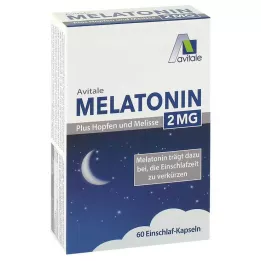 MELATONIN 2 mg plus hops and lemon balm capsules, 60 pcs