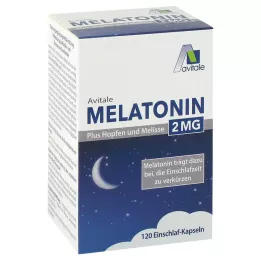 MELATONIN 2 mg plus hops and lemon balm capsules, 120 pieces